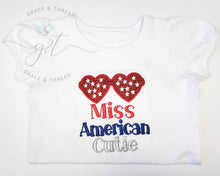 Load image into Gallery viewer, Fourth of July, Miss American Cutie Embroidered Shirt, julio 4, 4th of July Shirt,