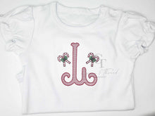 Load image into Gallery viewer, Penguin Christmas monogram, Baby Girl Christmas Shirt, Monogram, pink Christmas, custom monogram, 1st Christmas